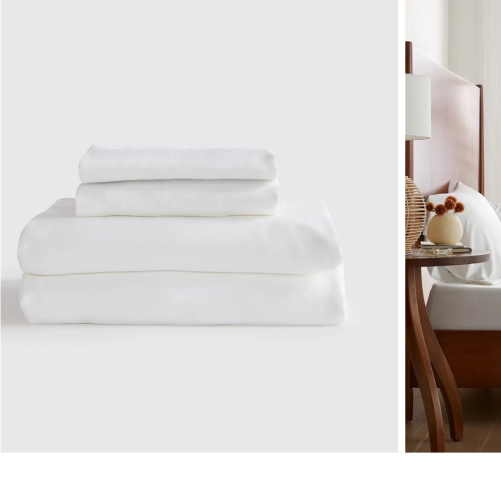 Quince Queen Bed Sheets Organic Cotton ( New Without Tag )
